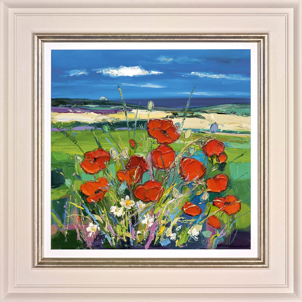 Poppies with a Glimpse of the Sea