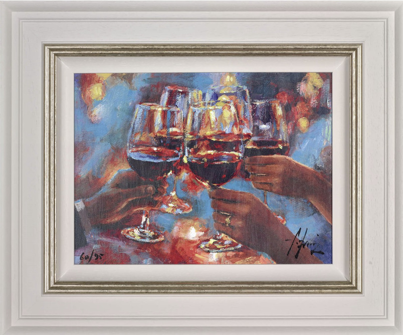 Wine and Blue Lights Red