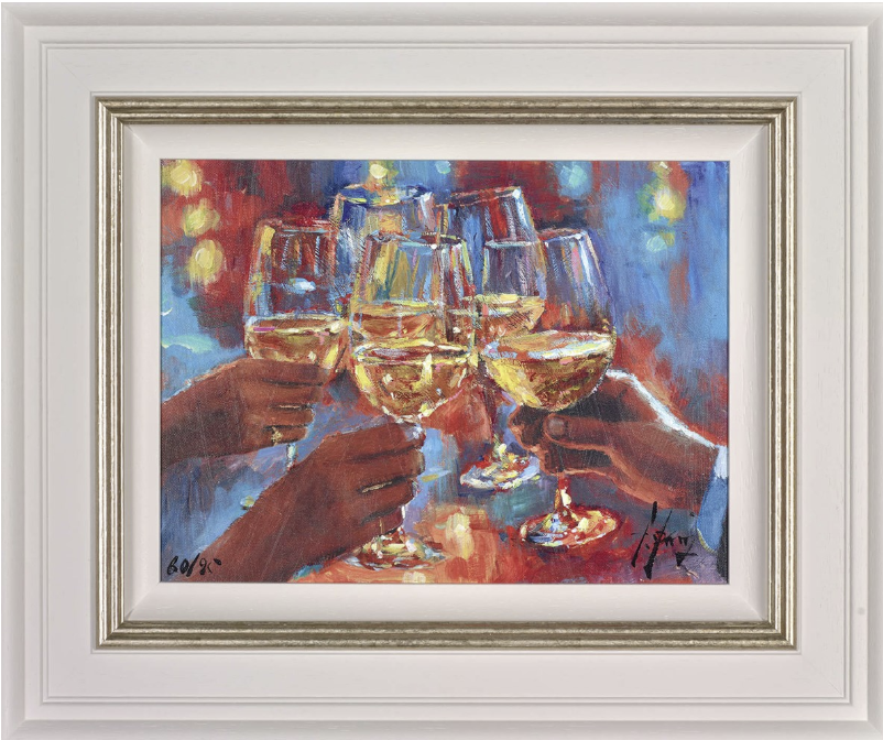 Wine and Blue Lights White