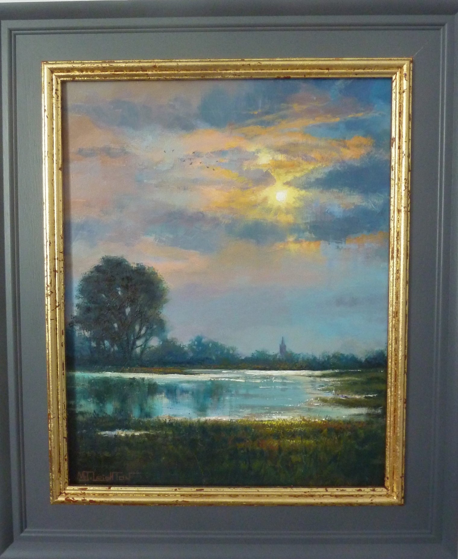 Sunset Over the River